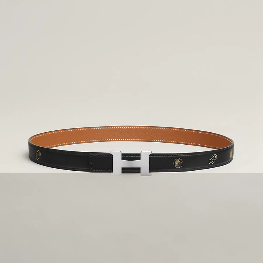 Mini Constance belt buckle & Hermès sur Mer reversible leather strap 24 mm - Image 1
